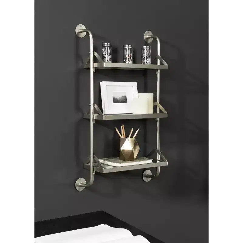 Kate & Laurel All Things Decor 18x30 Marit Three-Tier Wall Shelf