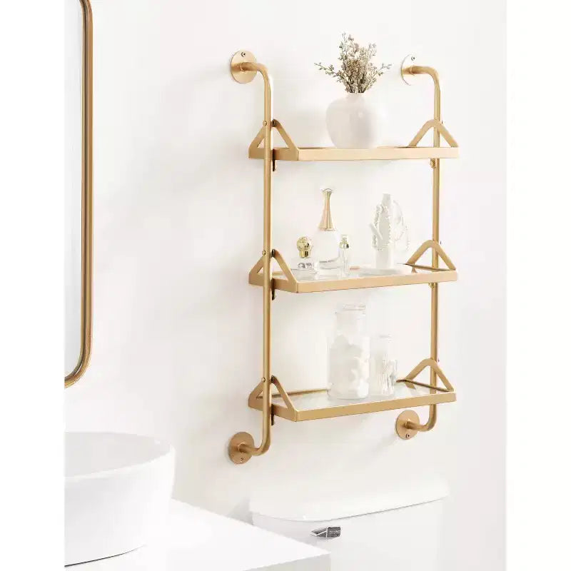 Kate & Laurel All Things Decor 18x30 Marit Three-Tier Wall Shelf