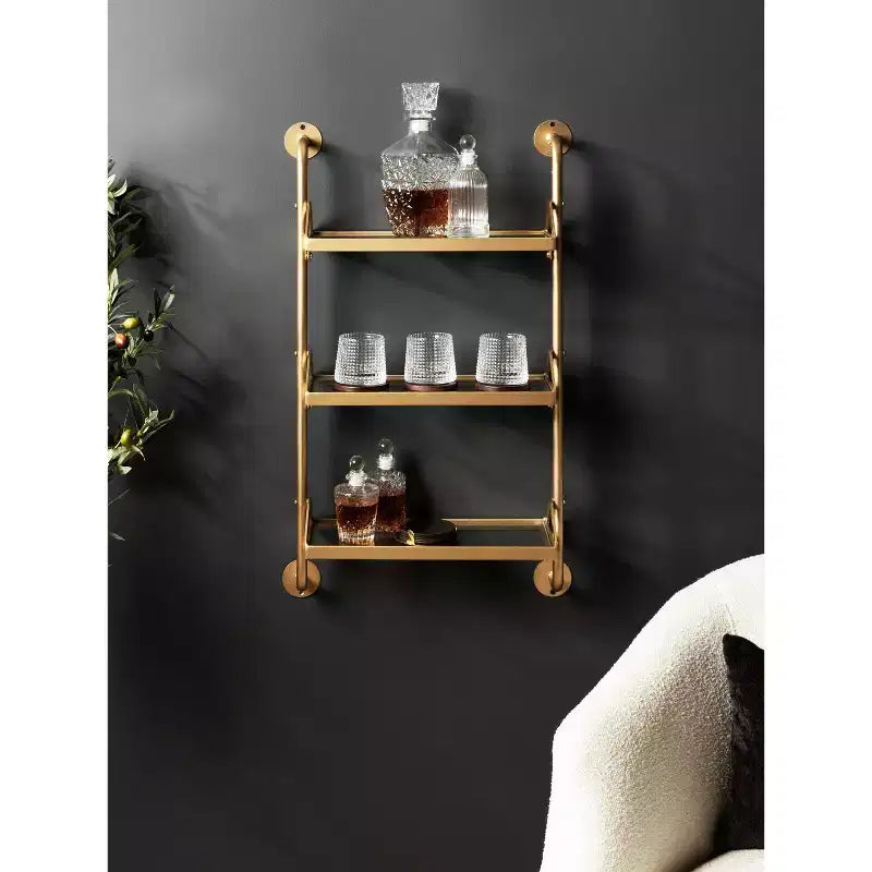 Kate & Laurel All Things Decor 18x30 Marit Three-Tier Wall Shelf