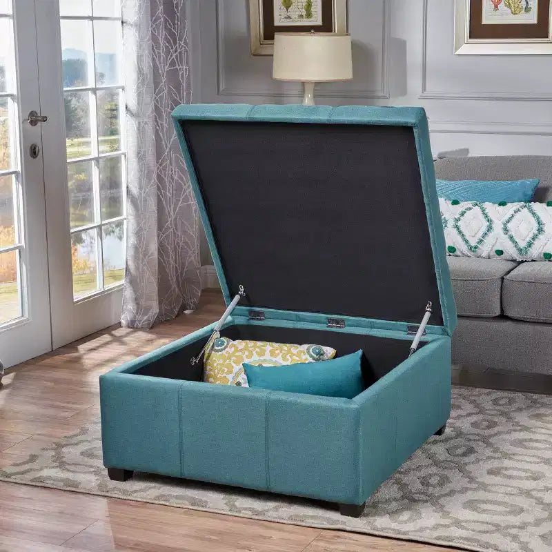 Christopher Knight Home Carlsbad Contemporary Upholstered Tufted Storage Ottoman