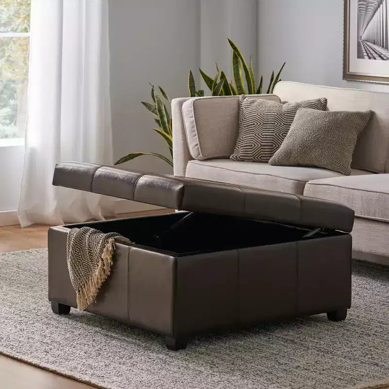 Christopher Knight Home Carlsbad Contemporary Upholstered Tufted Storage Ottoman