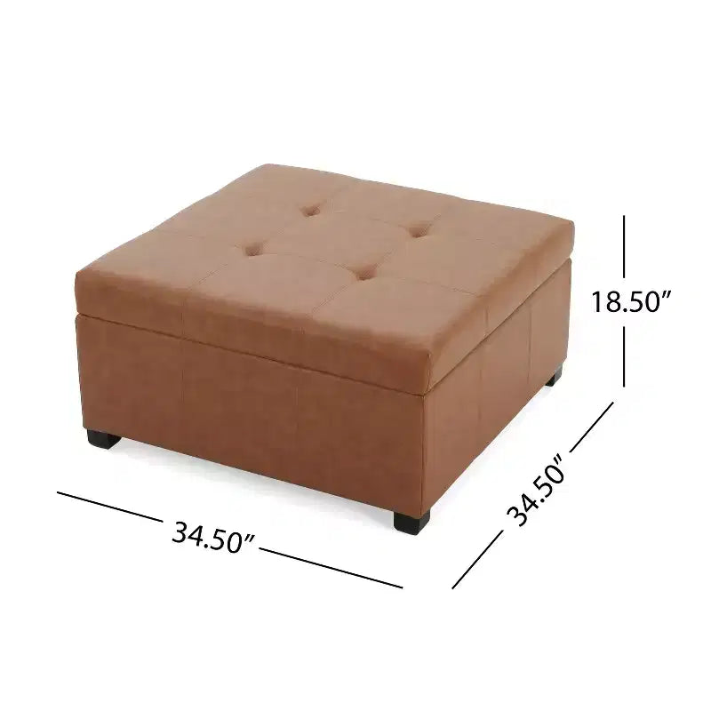 Christopher Knight Home Carlsbad Contemporary Upholstered Tufted Storage Ottoman