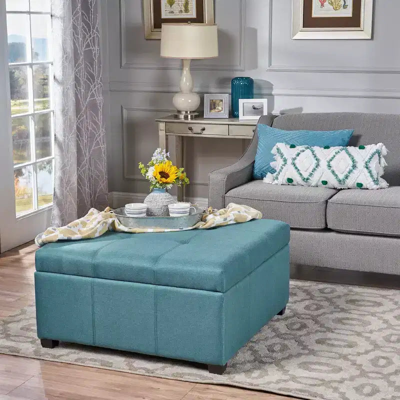 Christopher Knight Home Carlsbad Contemporary Upholstered Tufted Storage Ottoman