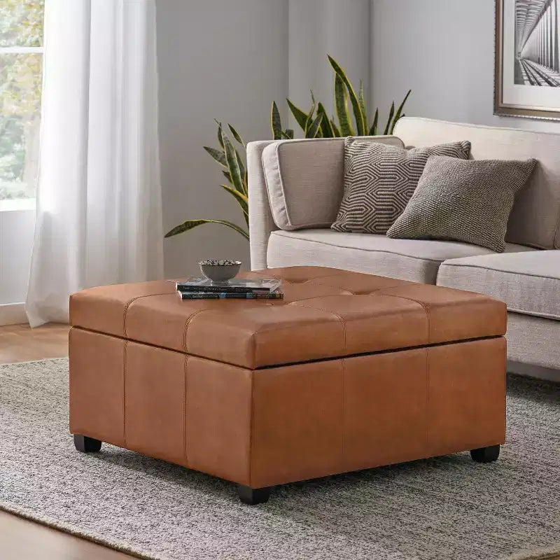 Christopher Knight Home Carlsbad Contemporary Upholstered Tufted Storage Ottoman