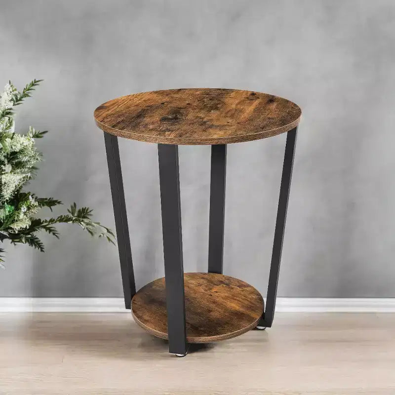 Round End Table Living Room Accent Tables Living Room Wood Side Table Farmhouse Rustic End Tables