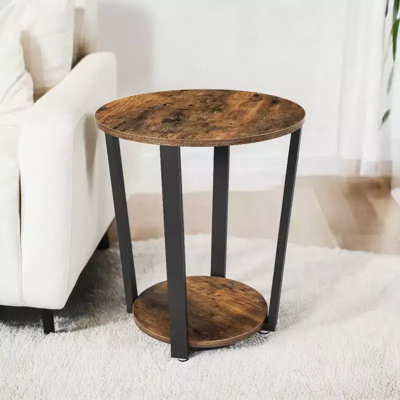 Round End Table Living Room Accent Tables Living Room Wood Side Table Farmhouse Rustic End Tables