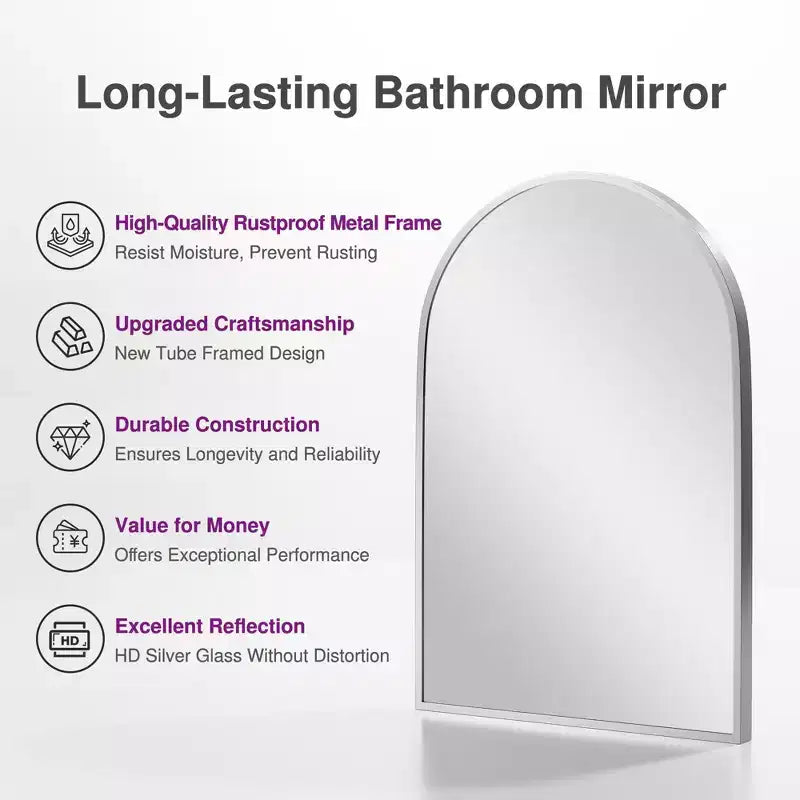 Modern Arch Wall Mirrors for Bathroom Vanity Mirror(Set of 2)