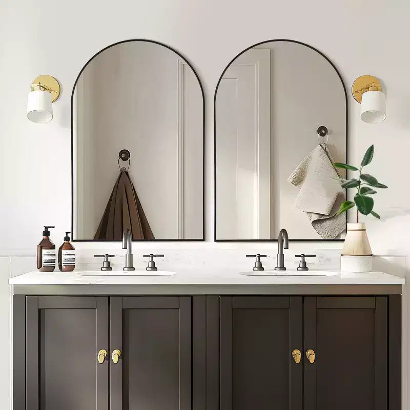 Modern Arch Wall Mirrors for Bathroom Vanity Mirror(Set of 2)