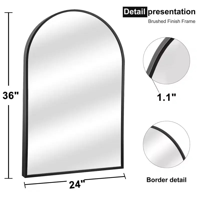 Modern Arch Wall Mirrors for Bathroom Vanity Mirror(Set of 2)