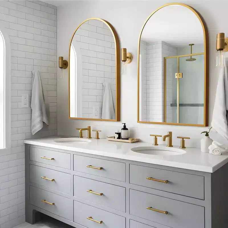 Modern Arch Wall Mirrors for Bathroom Vanity Mirror(Set of 2)
