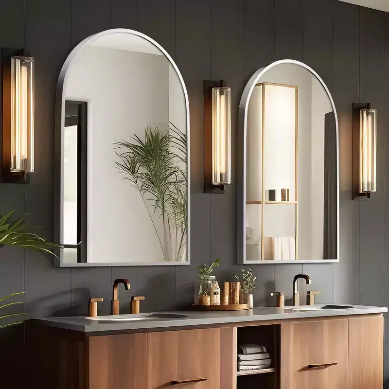 Modern Arch Wall Mirrors for Bathroom Vanity Mirror(Set of 2)