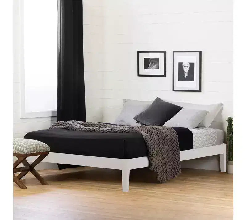 HomeStock Solid Wood Platform Bed