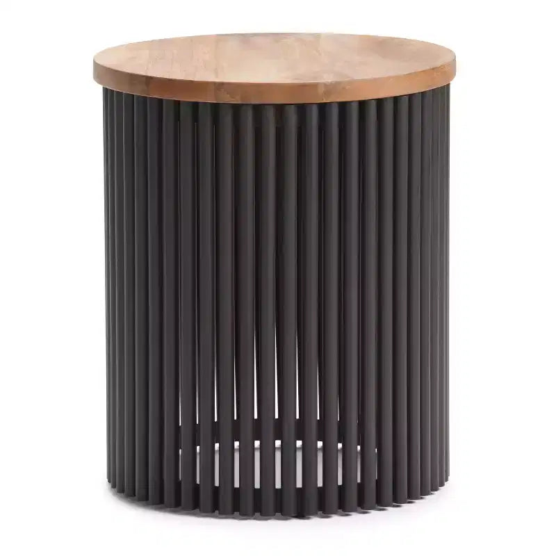 WyndenHall 18 Karl Metal and Wood Accent Table