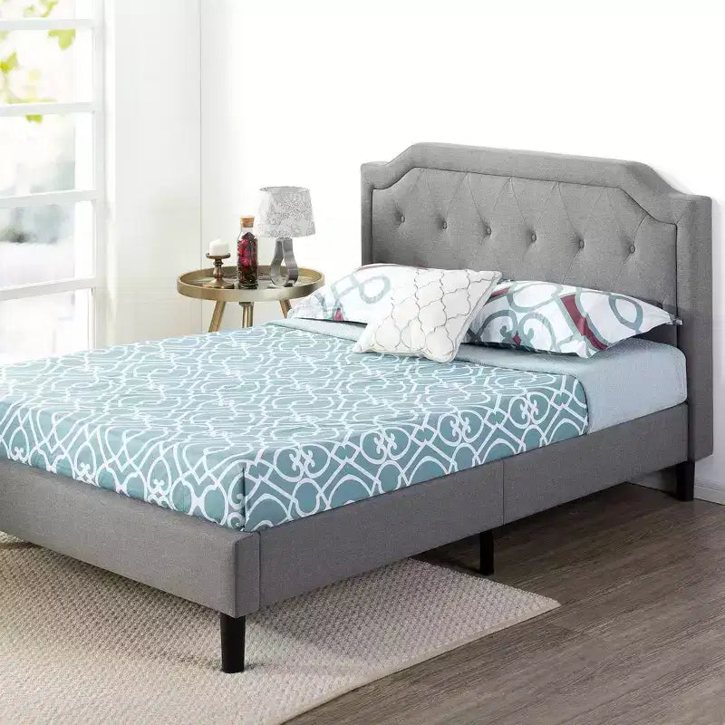 Upholstered Platform Bed Frame No Box Spring