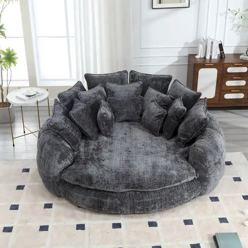 Comodo divano letto matrimoniale Loaf, divano letto oversize con braccioli