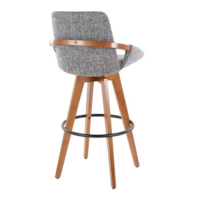 Cosmo Barstool Walnut Noise Fabric