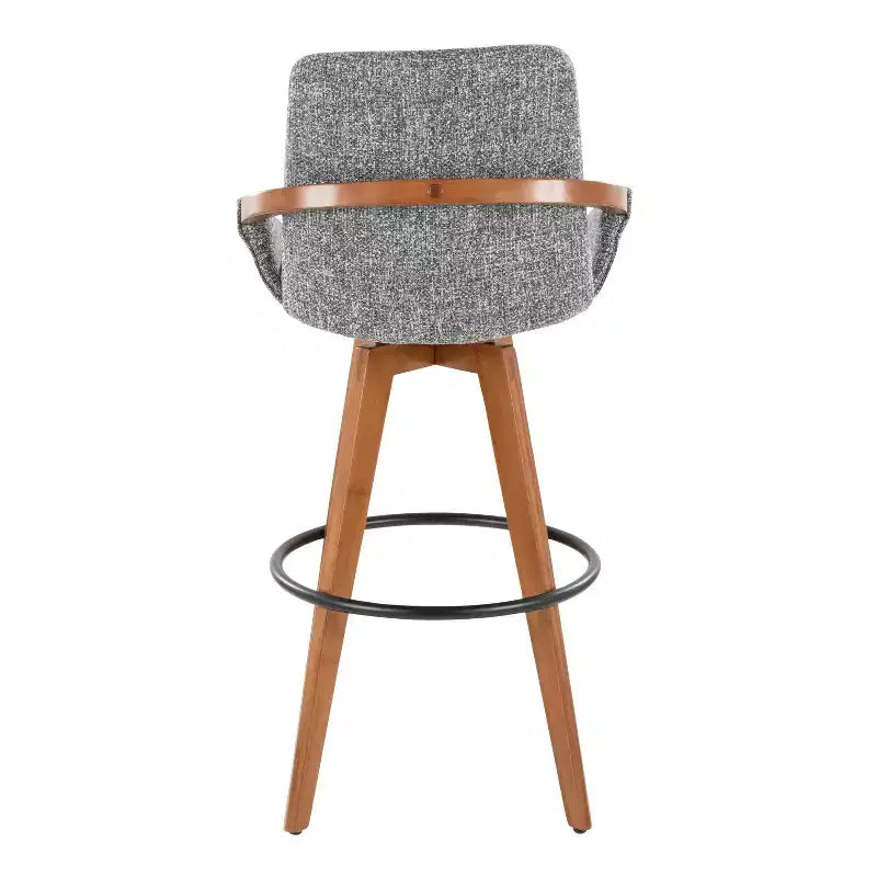 Cosmo Barstool Walnut Noise Fabric