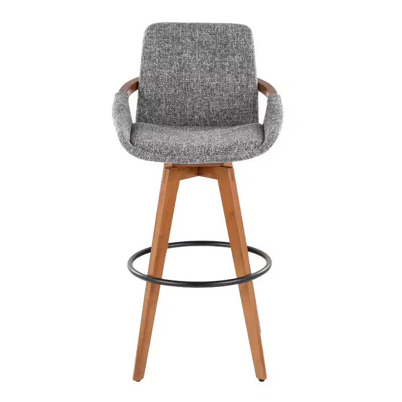 Cosmo Barstool Walnut Noise Fabric