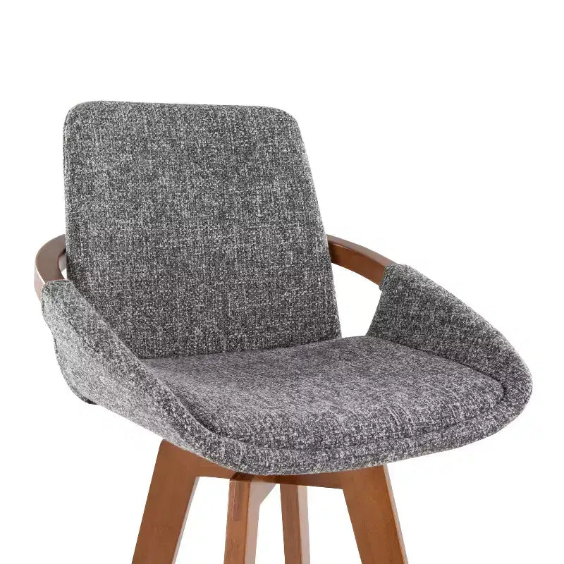 Cosmo Barstool Walnut Noise Fabric