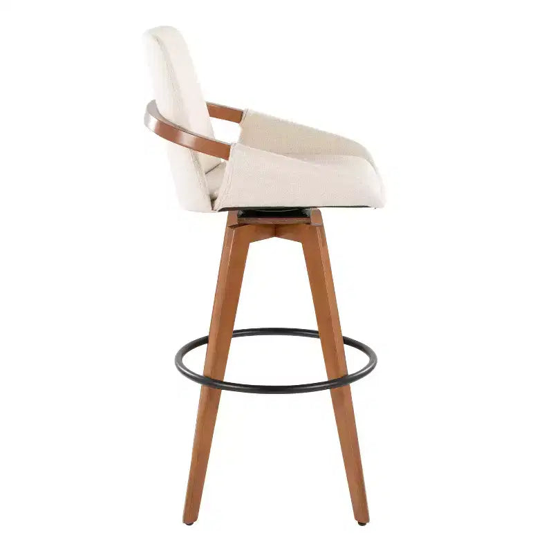 Cosmo Barstool Walnut Noise Fabric