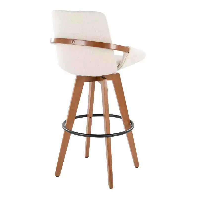 Cosmo Barstool Walnut Noise Fabric