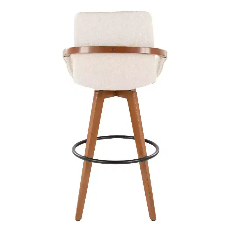 Cosmo Barstool Walnut Noise Fabric