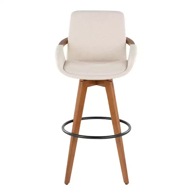 Cosmo Barstool Walnut Noise Fabric