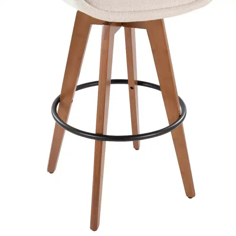 Cosmo Barstool Walnut Noise Fabric