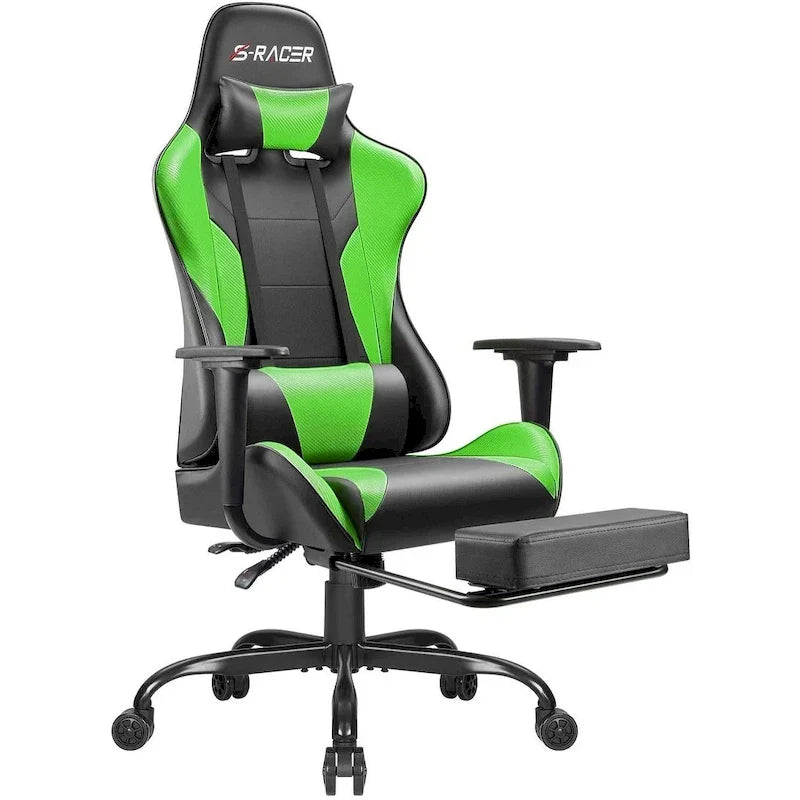 Sedia da gaming con poggiapiedi - Sedia da scrivania ergonomica
