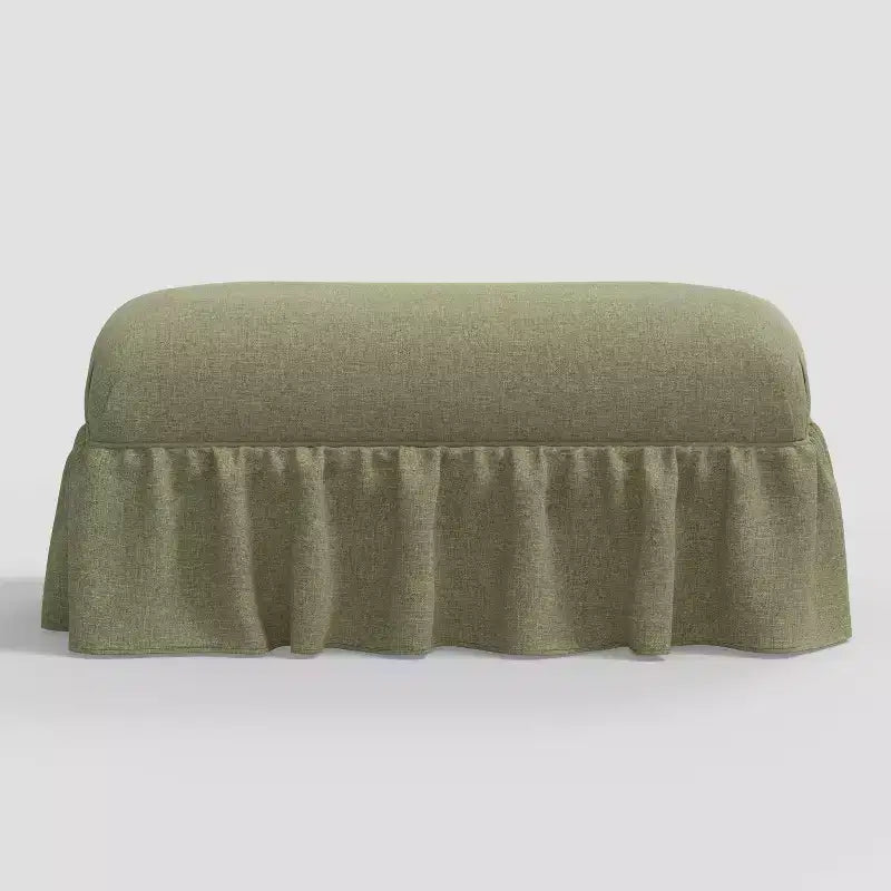 Ruffle Skirt Bench designed with Studio McGee