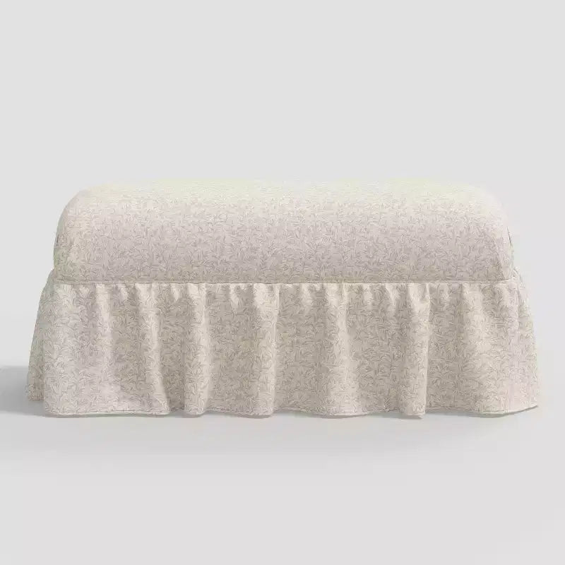 Ruffle Skirt Bench designed with Studio McGee