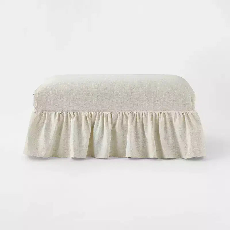 Ruffle Skirt Bench designed with Studio McGee