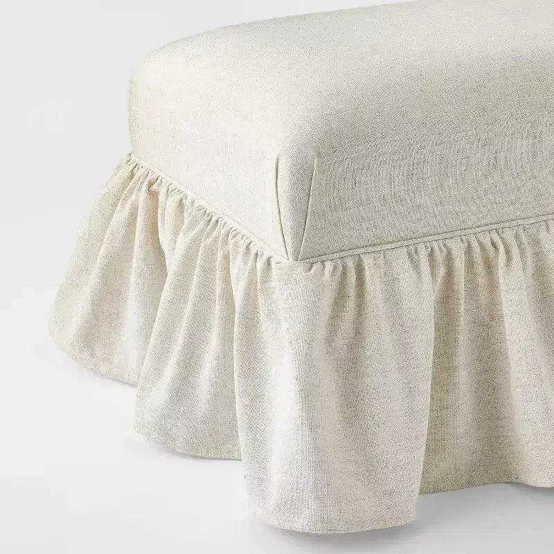 Ruffle Skirt Bench designed with Studio McGee