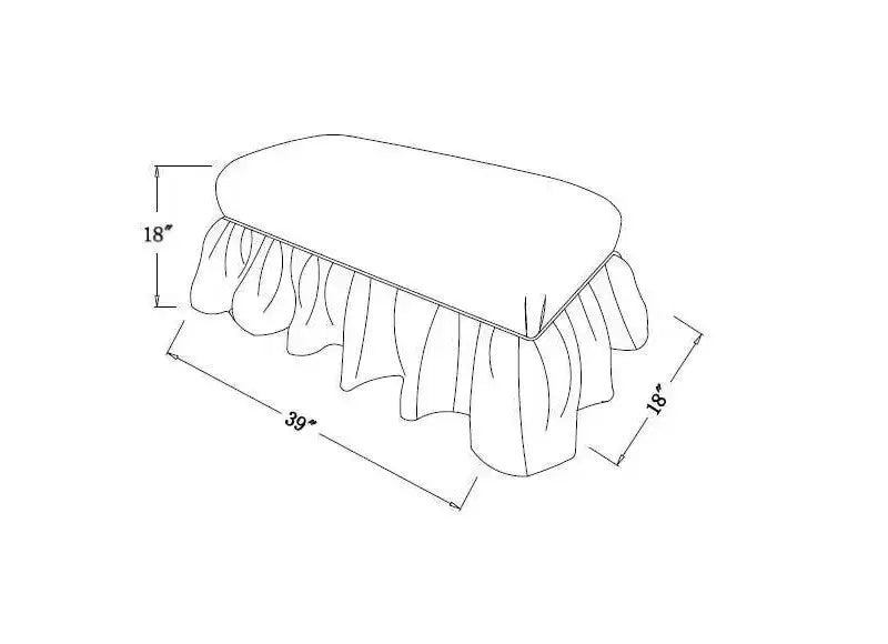 Ruffle Skirt Bench designed with Studio McGee