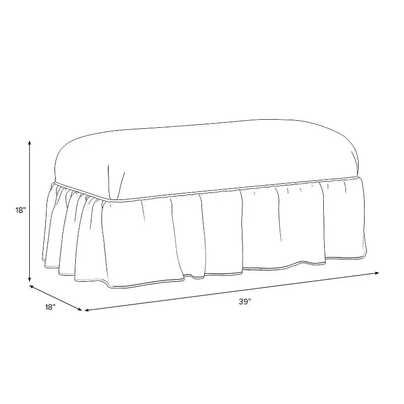 Ruffle Skirt Bench designed with Studio McGee