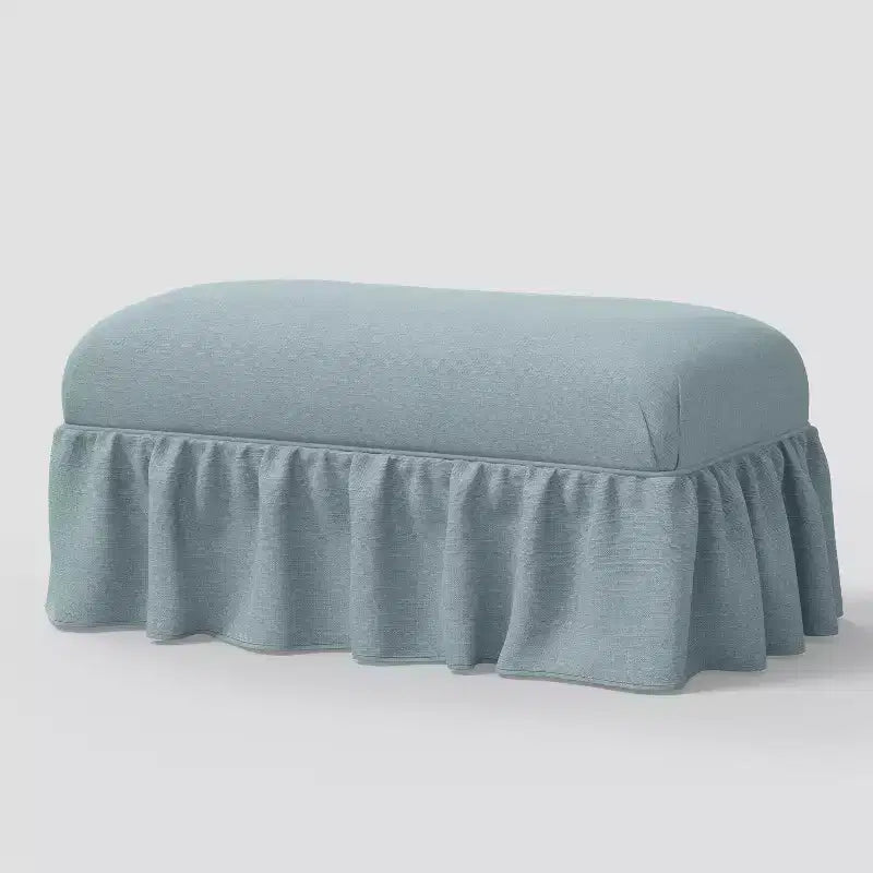 Ruffle Skirt Bench designed with Studio McGee