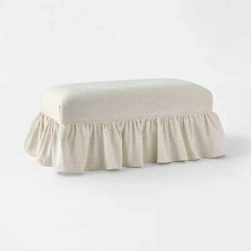 Ruffle Skirt Bench designed with Studio McGee