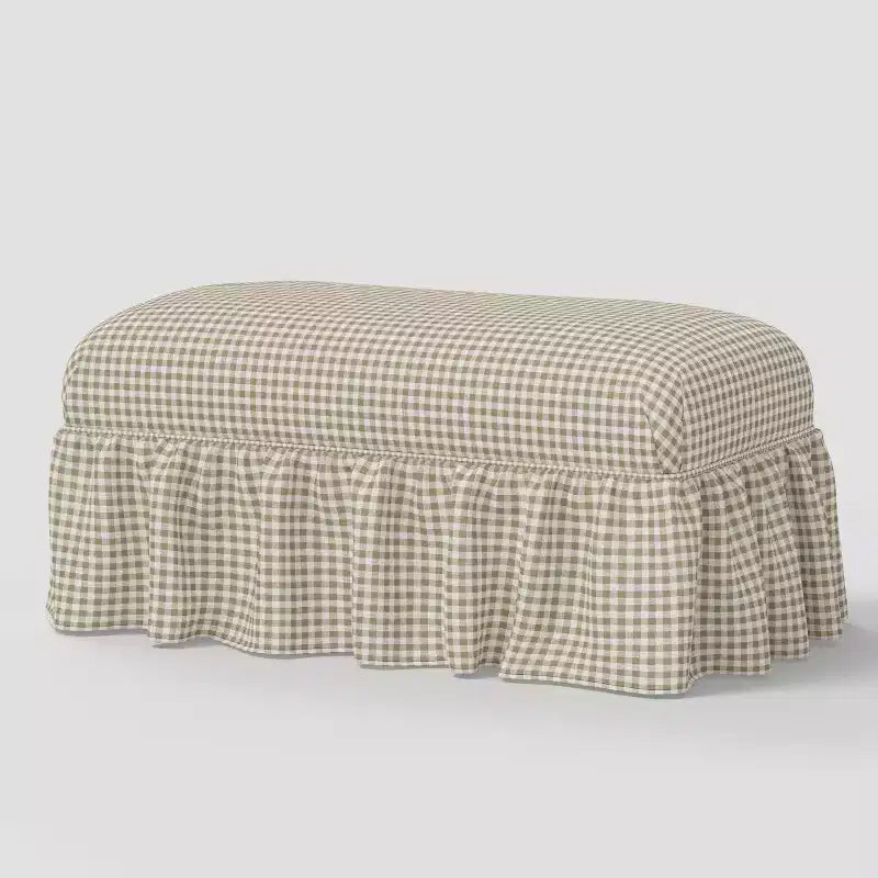 Ruffle Skirt Bench designed with Studio McGee