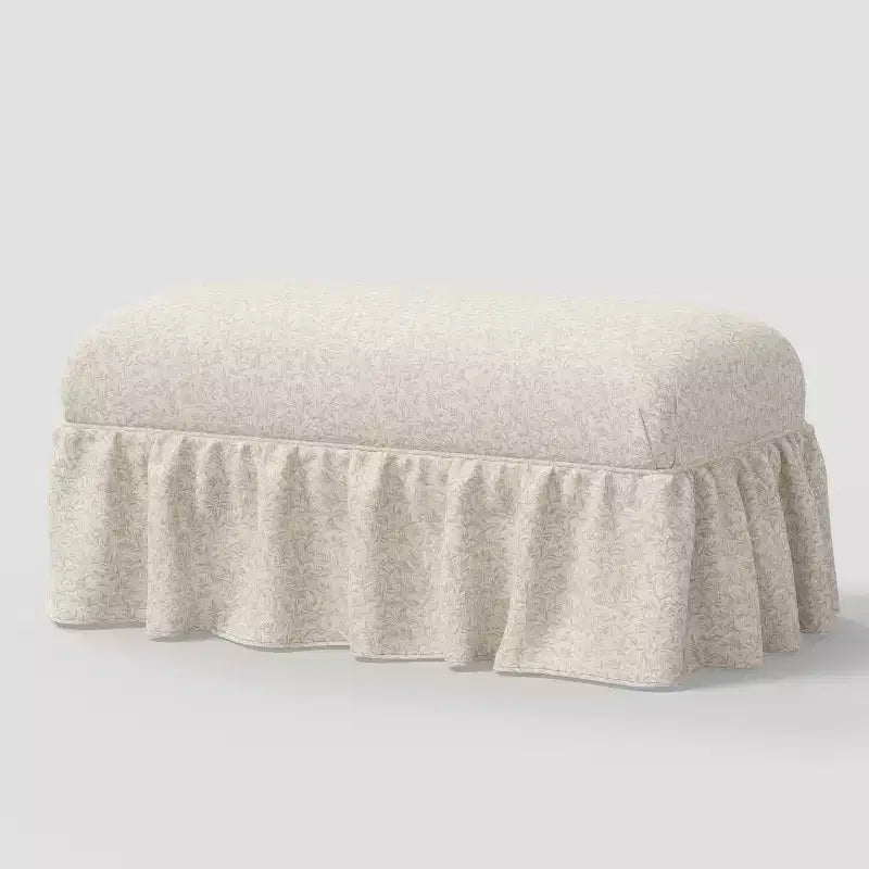 Ruffle Skirt Bench designed with Studio McGee