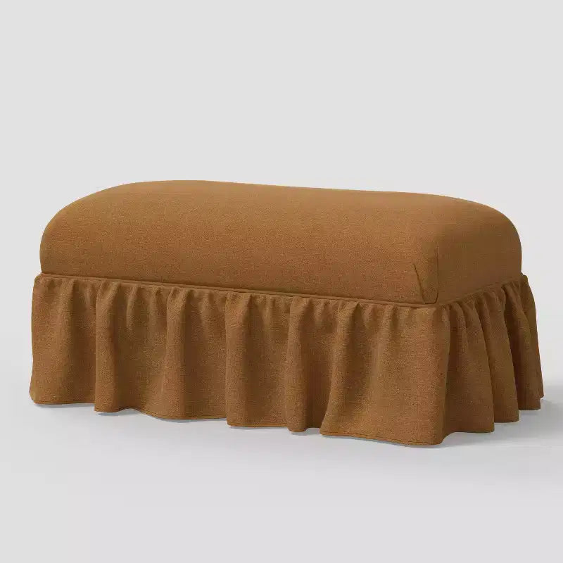 Ruffle Skirt Bench designed with Studio McGee