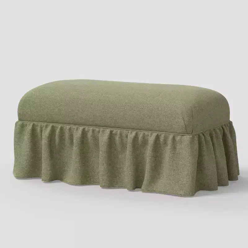 Ruffle Skirt Bench designed with Studio McGee