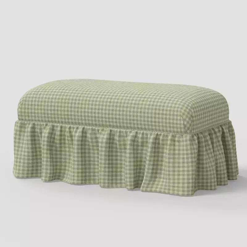 Ruffle Skirt Bench designed with Studio McGee