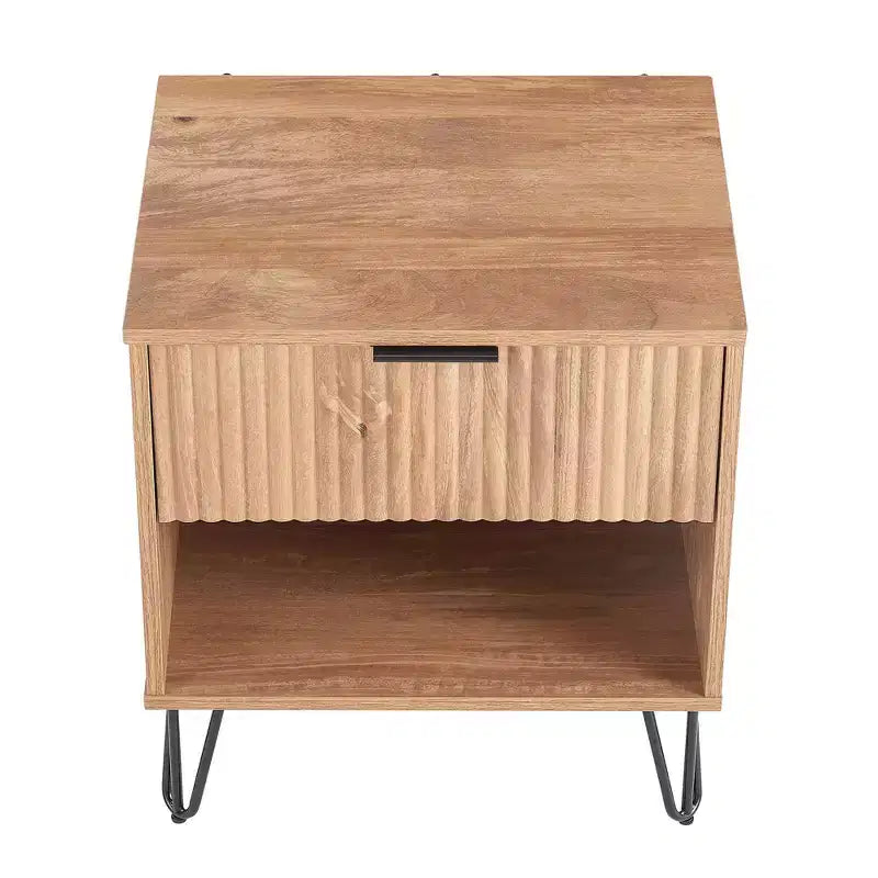 Manhattan Comfort Set of 2 Dumbo Nightstands with Drawer