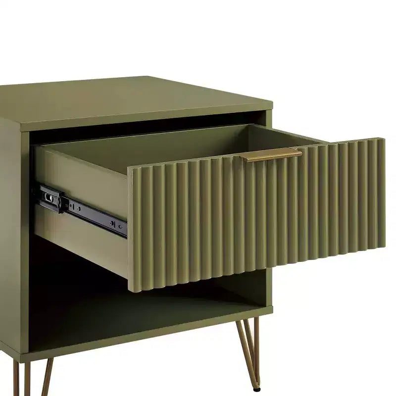Manhattan Comfort Set of 2 Dumbo Nightstands with Drawer