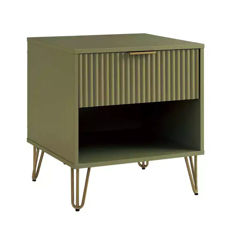Manhattan Comfort Set of 2 Dumbo Nightstands with Drawer