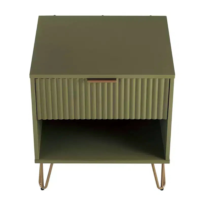 Manhattan Comfort Set of 2 Dumbo Nightstands with Drawer