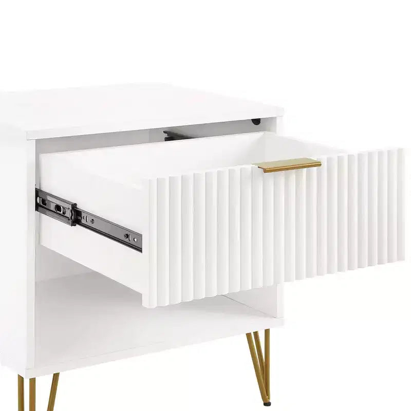 Manhattan Comfort Set of 2 Dumbo Nightstands with Drawer