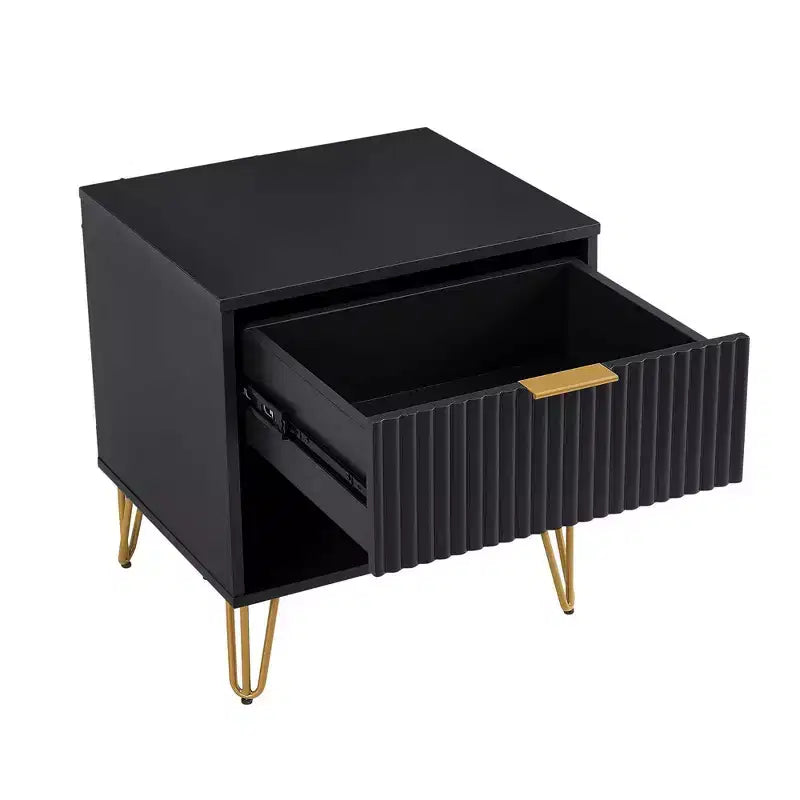 Manhattan Comfort Set of 2 Dumbo Nightstands with Drawer