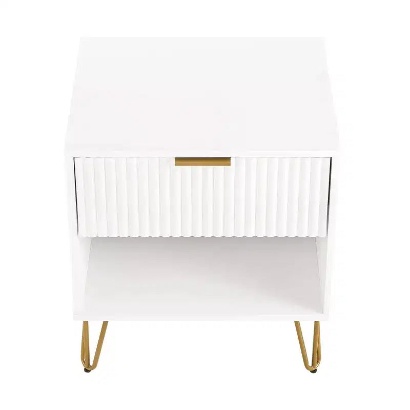 Manhattan Comfort Set of 2 Dumbo Nightstands with Drawer