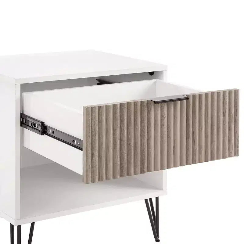 Manhattan Comfort Set of 2 Dumbo Nightstands with Drawer